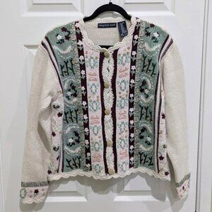 Vintage the eagle's eye Cottagecore Floral Cardigan size S